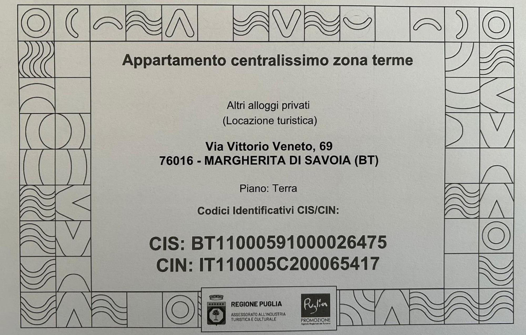 Appartamento Centralissimo Zona Terme Margherita Di Savoia Exterior photo